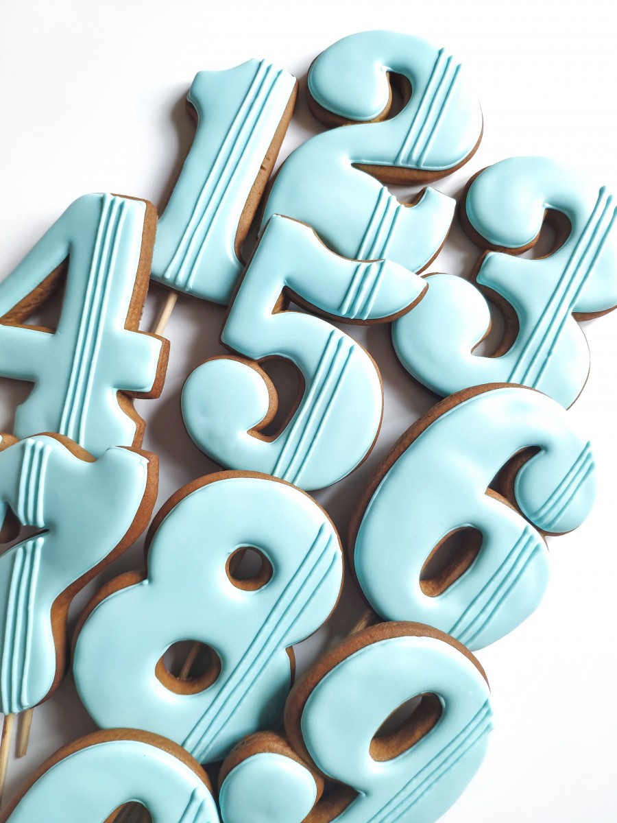 Пряник голубой Цифра 9