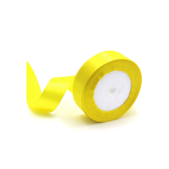 Лента атласная "Жёлтая" 1,5см х 25 м