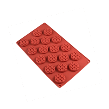 Форма силиконовая Вафелька круглая 18 ячеек