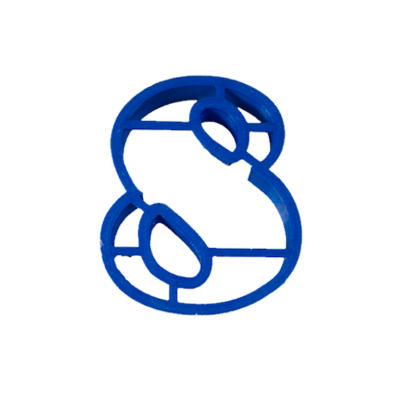 Вырубка пластиковая Цифра 8 (8 см)