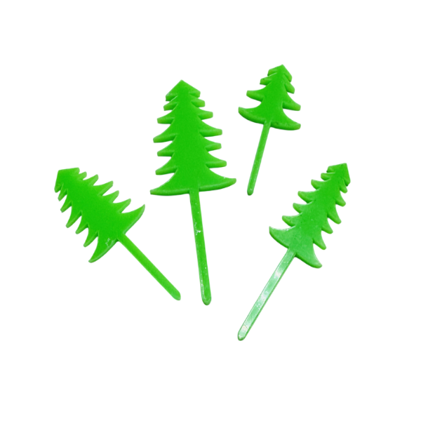 Топперы Зелёные Ёлочки 4шт