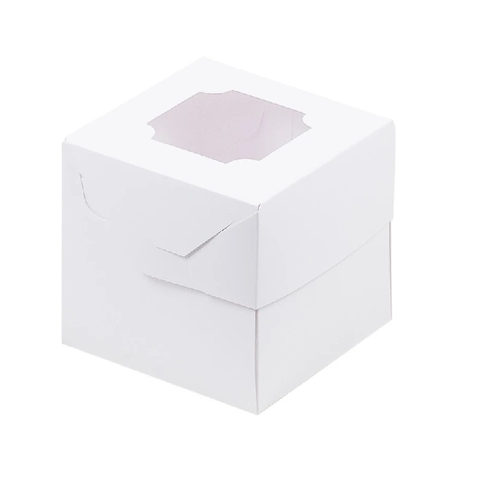 Коробка 1 капкейк БЕЛАЯ