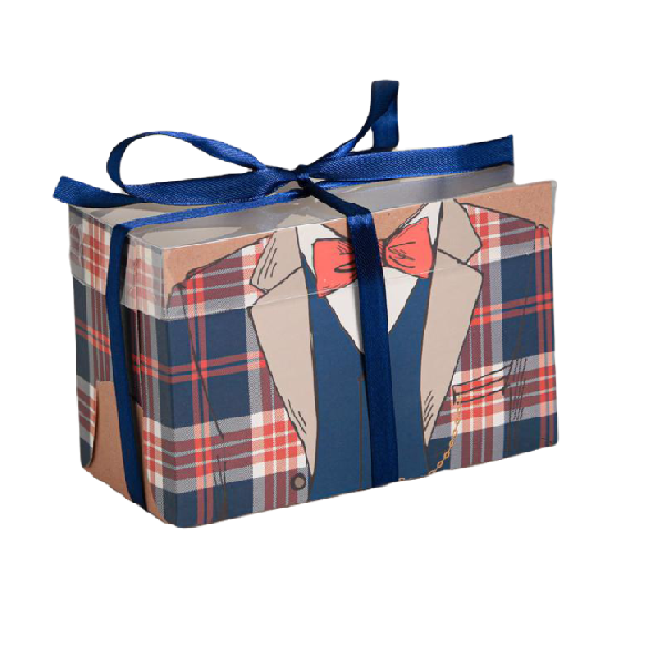 Коробка 2 капкейка Настоящему мужчине (пиджак)