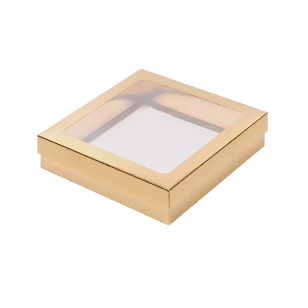Коробка Золотая для клубники 20*20*4 см