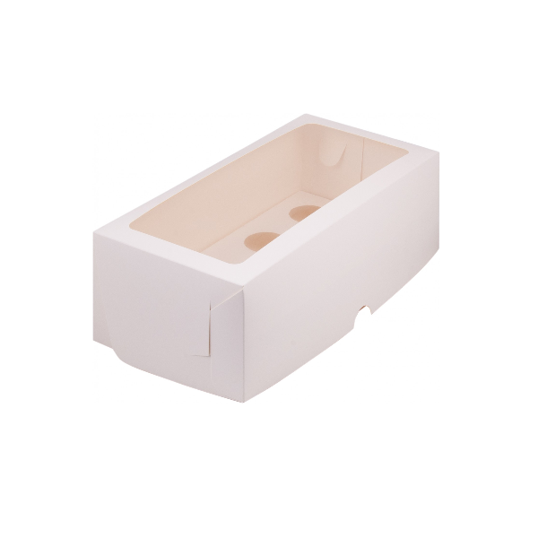 Коробка 8 капкейков Белая