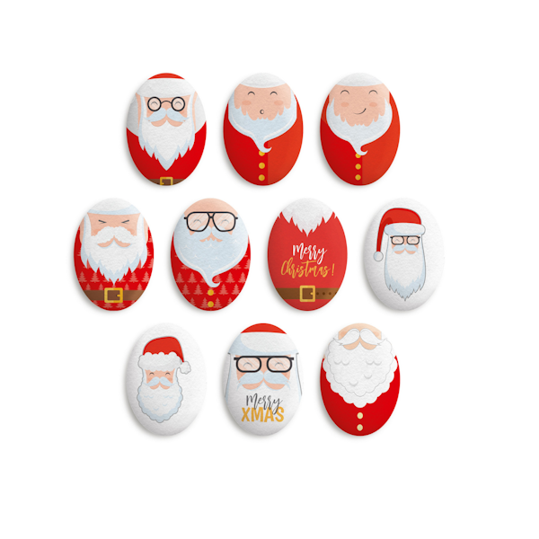 Сахарный Медальон Санта клаус 3 шт.