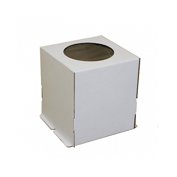 Коробка торт с окном 26-26-28см (3 части)