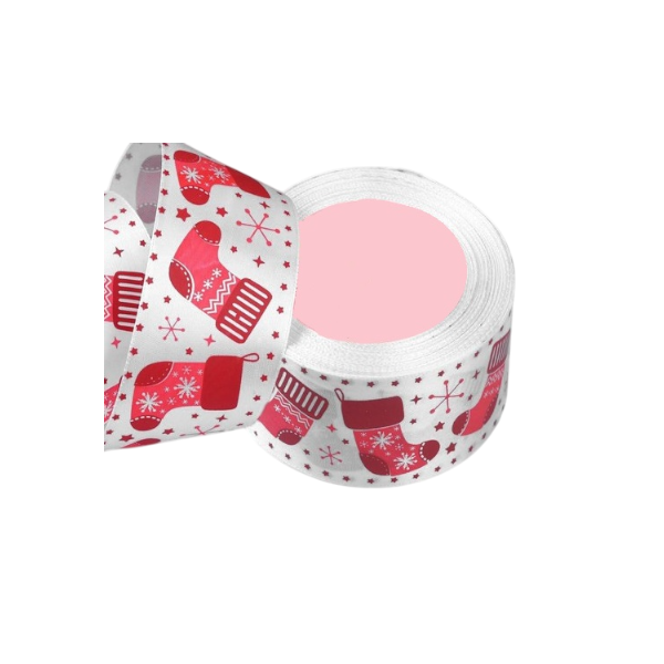 Лента атласная "Валенки" 5см х 23м