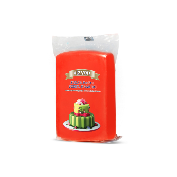 Сахарная мастика Polen Vizyon красная 500 гр