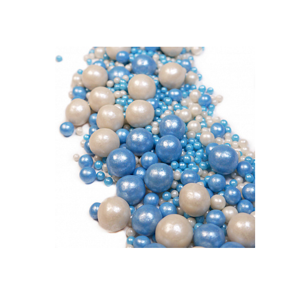 Драже рисовое "Бело-голубой жемчуг" 50 гр