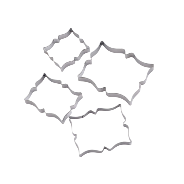 Набор вырубок Таблички с пожеланиями 4шт металл