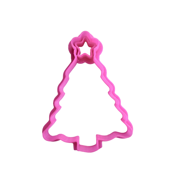 Вырубка пластиковая "Ёлка со звездой" 8,5см