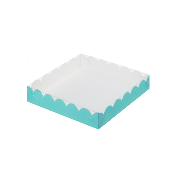 Коробка пряник Тиффани 15,5*15,5*3,5см ажурная сторона