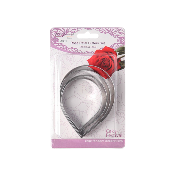 Набор металл вырубок Лепестки Розы 4шт