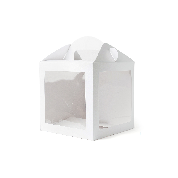 Коробка кулич с окнами 18*18*18 см