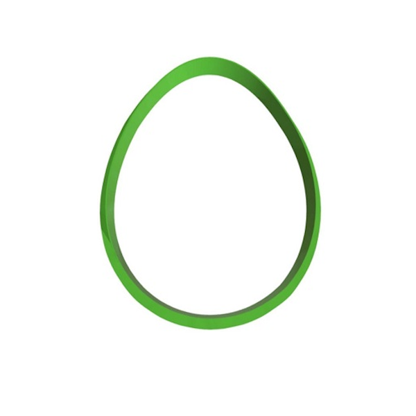 Вырубка пластиковая "Яйцо большое" 8,5*11,5 см