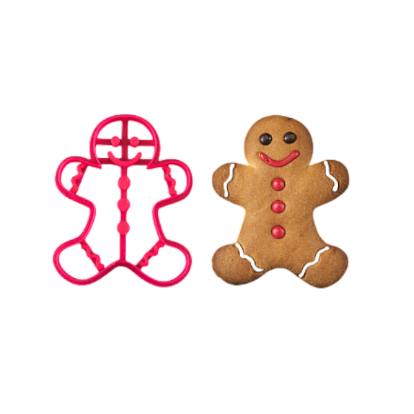 Вырубка пластиковая "Пряничный человечек (пуговки)"