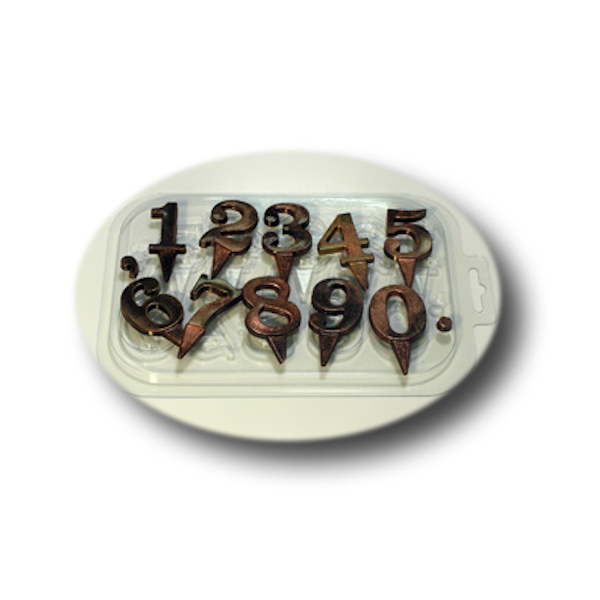 Форма пластик для шоколада Цифры на ножке