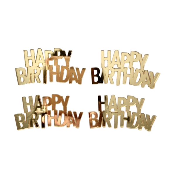 Набор топперов Happy birthday 4шт (зн42)