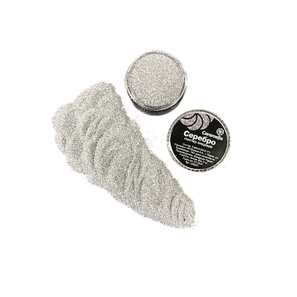 Глиттер Серебряный 5 гр Caramella