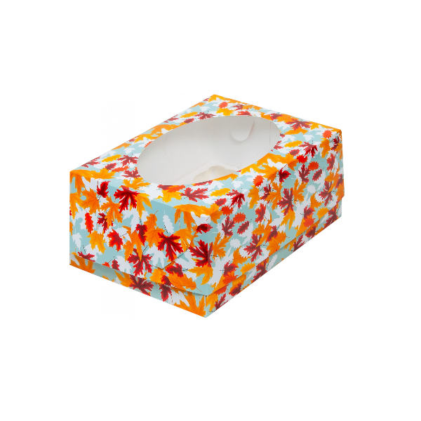 Коробка 6 капкейков ОСЕНЬ