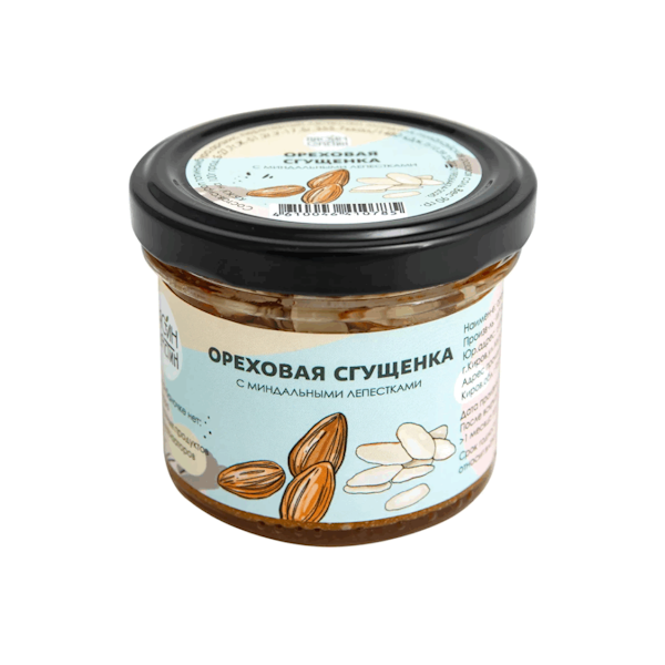 Сгущёнка ореховая с миндалём Настин С 190 гр