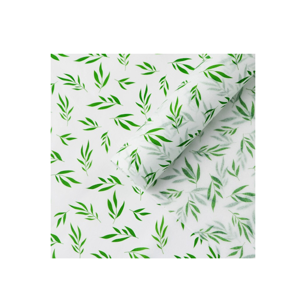 Бумага тишью Веточки зелёные 50 х 70 см (лист)