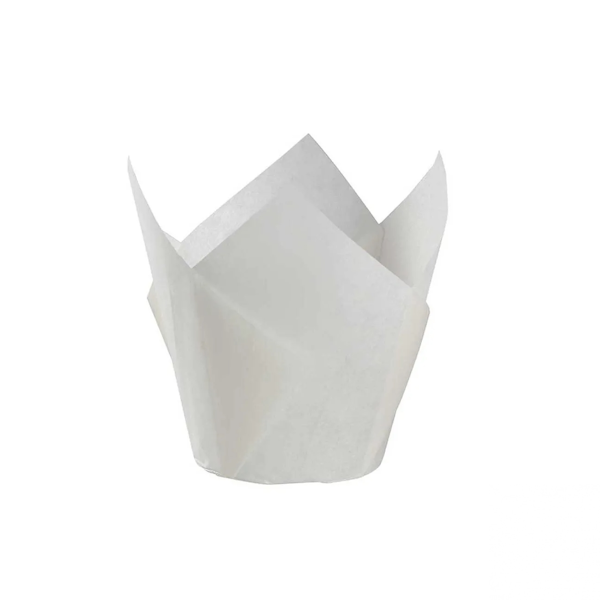Капсула тюльпан Белый для капкейка 1шт