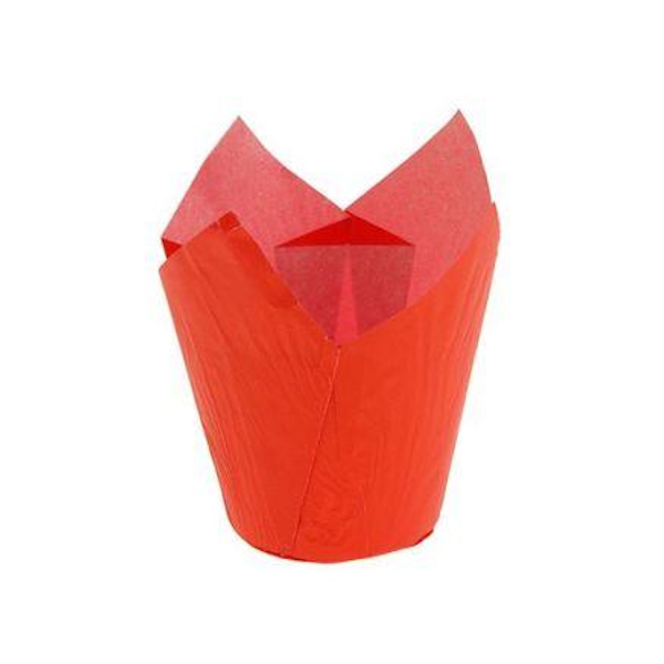 Капсула тюльпан Красный для капкейка 1шт