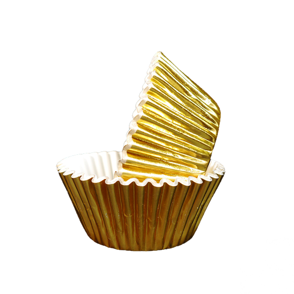 Золотые капсулы для капкейков (фольга) 18 шт