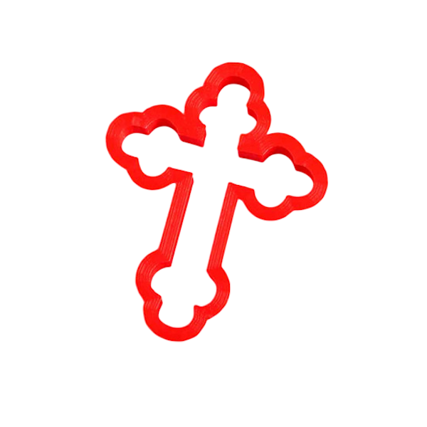 Вырубка пластиковая "Крест" 7*9 см