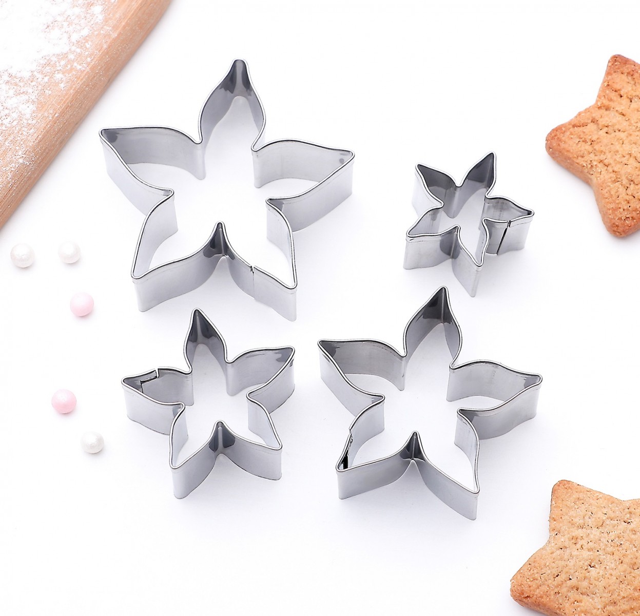 Набор вырубок металл Чашелистик 4шт