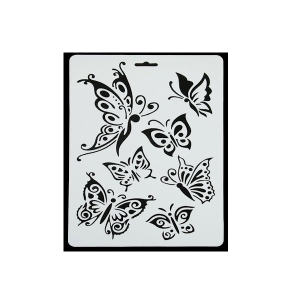 Трафарет Рой бабочек 21 х 31 см