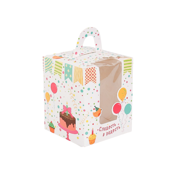 Коробка 1 капкейк Сладость в радость