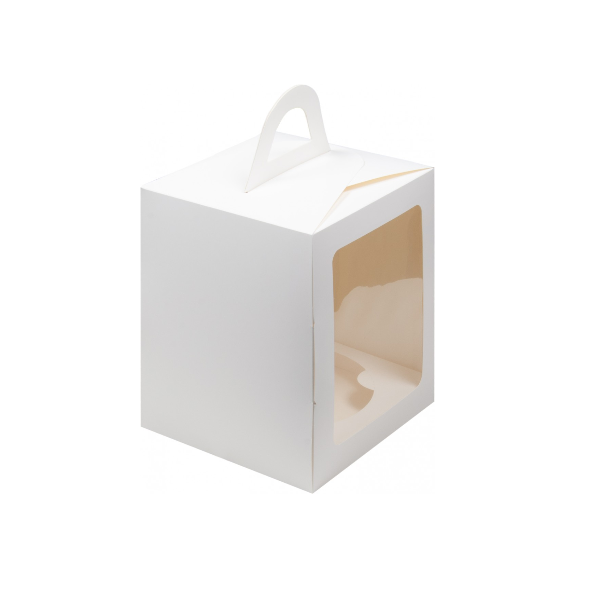 Коробка кулич Белый 18*18*23см