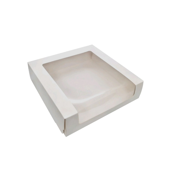 Коробка для пирожных с окном 22,5*22,5*6см