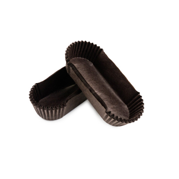 Форма бумажная эклер Коричневая 4*10,5*2,5см (25шт)