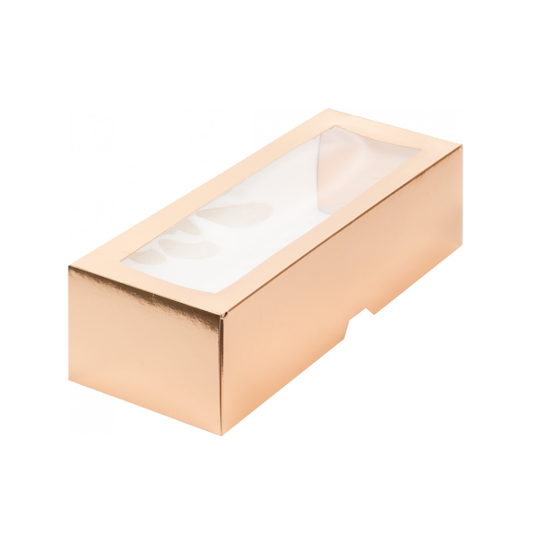 Упаковка рулет Золотой с окном 33*16*11см