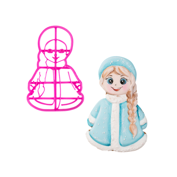 Вырубка пластиковая "Снегурочка №2" 10,5см