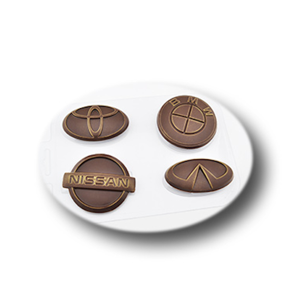 Форма пластик для шоколада Авто эмблемы 1