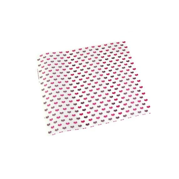 Бумага вощёная Сердечки тёмные 250*218мм