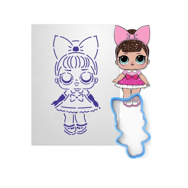 Вырубка пластиковая "ЛОЛ 2" бант 9 см