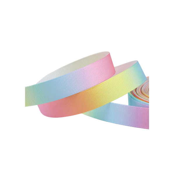 Лента атласная Радуга 1см х 22м