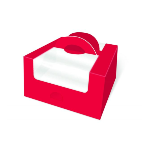 Коробка Бенто-торт Алая 14-14-8см