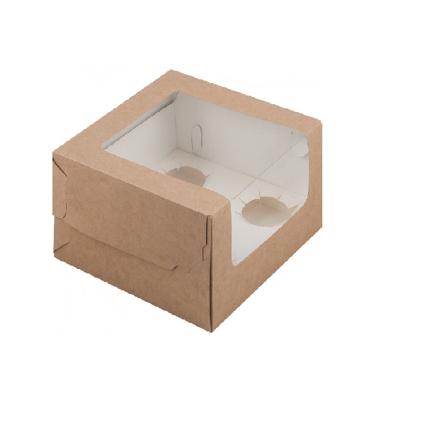 Коробка 5 капкейков Крафт (увеличенное окно)