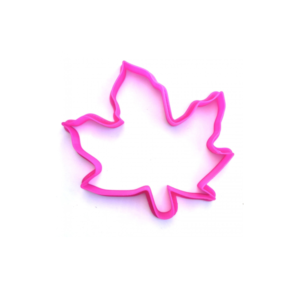Вырубка пластиковая "Кленовый лист" (больш 11см)