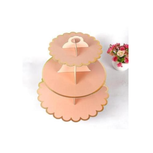 Подставка для пирожных Персиковая (3 яруса)
