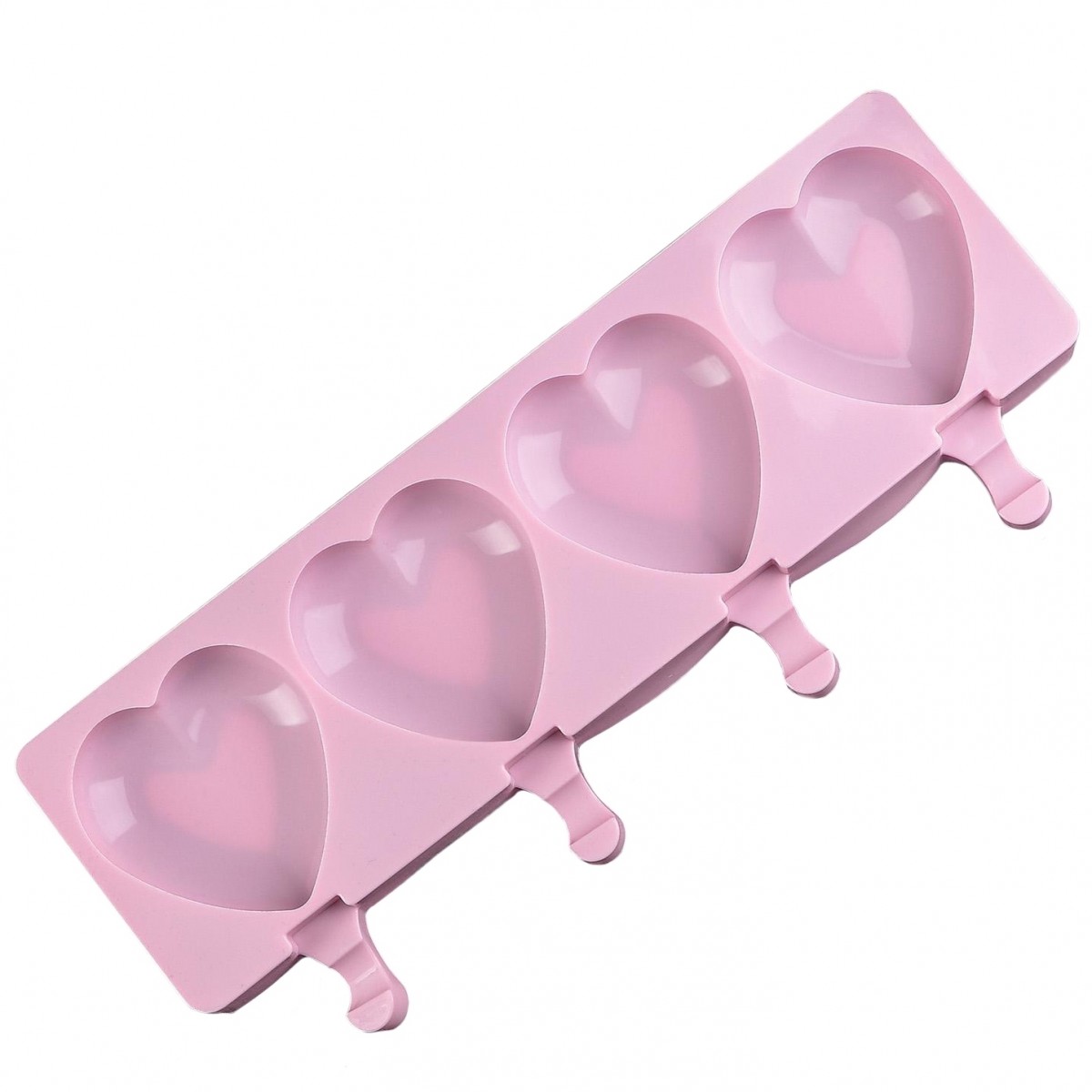 Форма силикон Эскимо Сердце 4шт больш