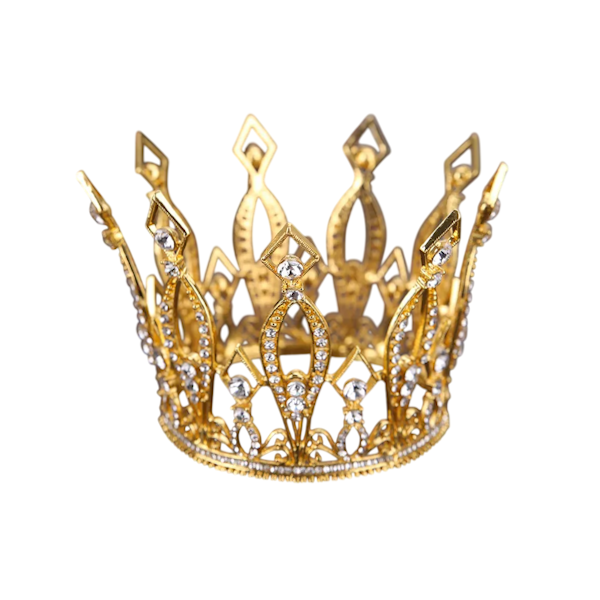Топпер-фигурка золотая Корона принцессы