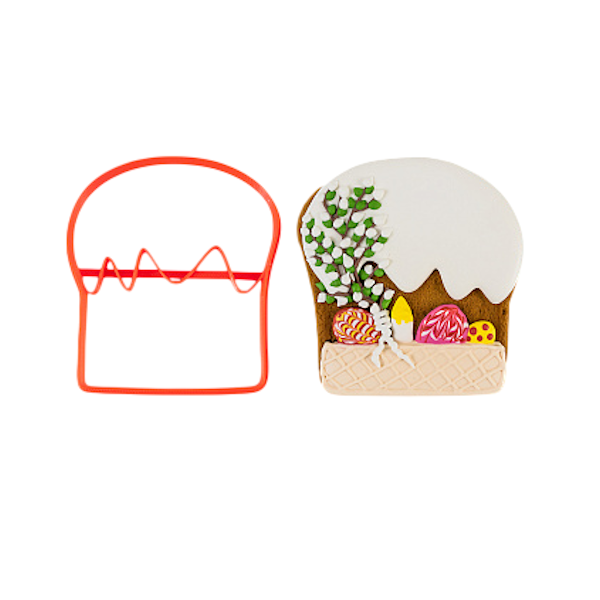 Вырубка пластиковая "Кулич с оттиском" 11*10 см